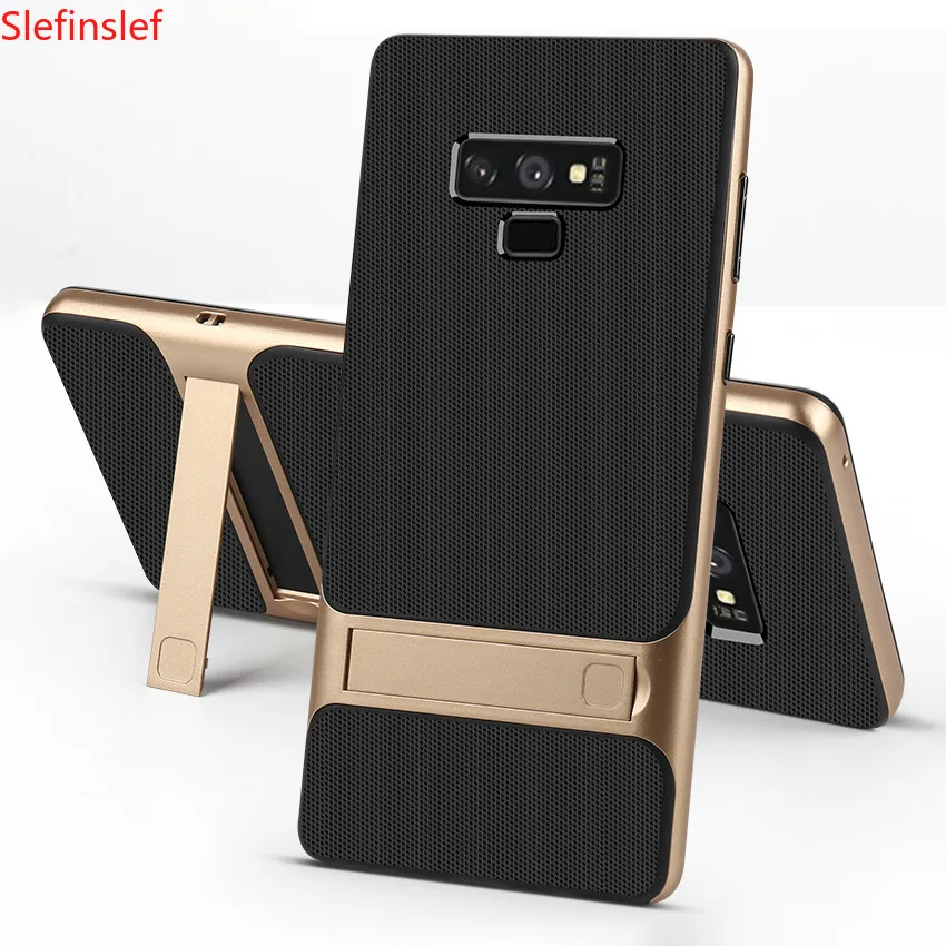 Силиконовый чехол подставка для мобильного телефона Samsung Galaxy Note 9 ударопрочный с