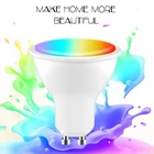 Wi-Fi умный светодиодный светильник лампы Точечный светильник Gu10 Tuya 4 Вт RGBCW умная лампа голоса приложение Smart Life Управление таймер работать с Alexa Google Home