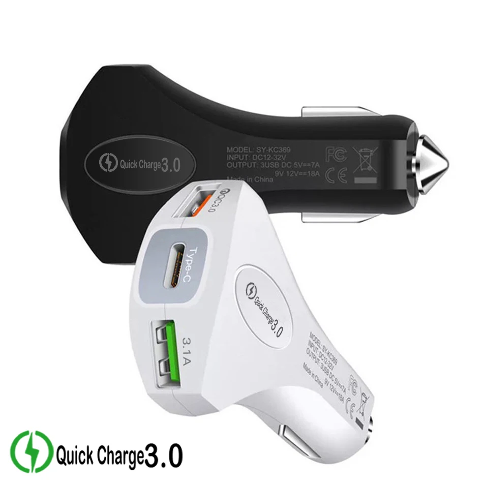Автомобильное зарядное устройство USB быстрая зарядка QC 3 0 адаптер для быстрой