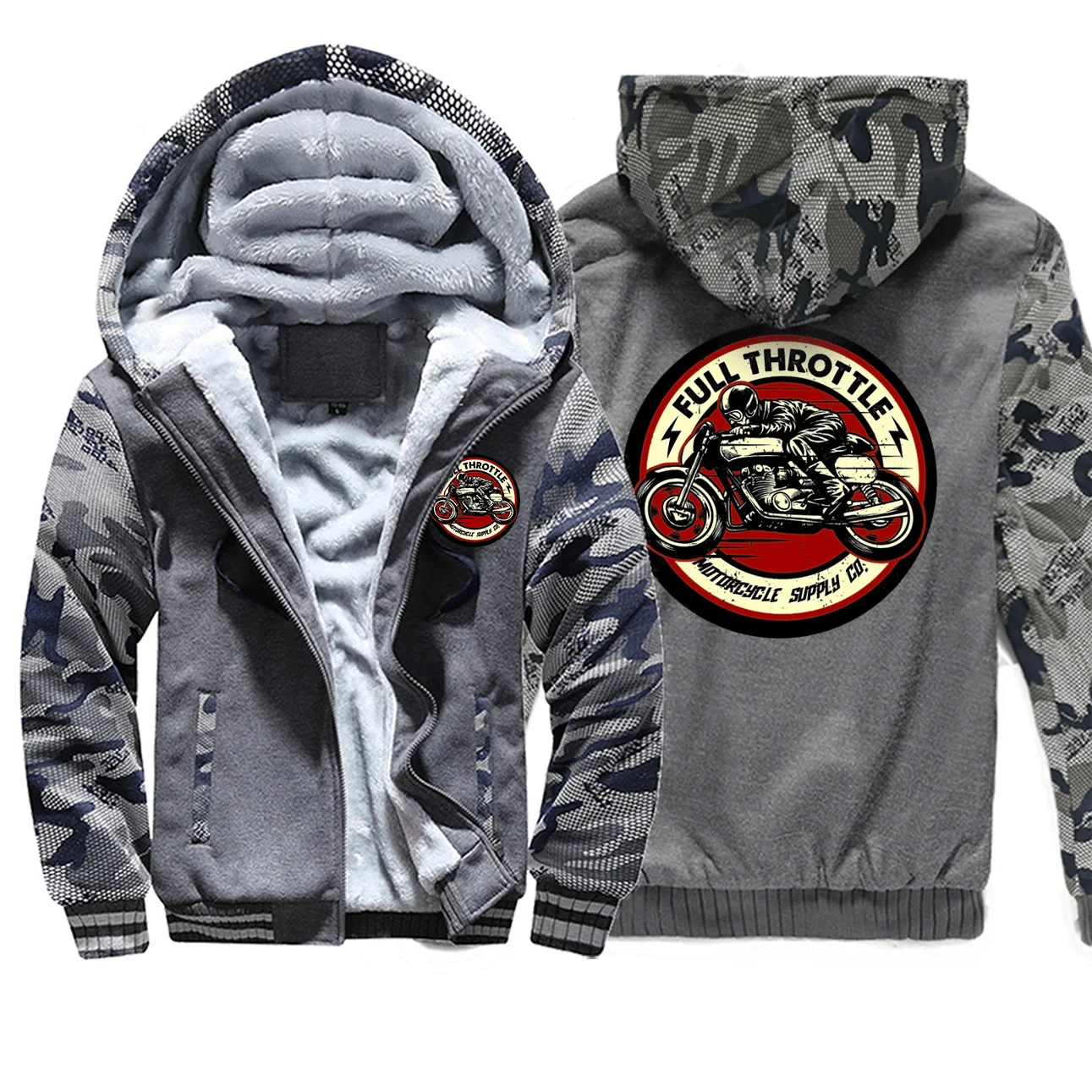 Мужская зимняя толстовка с капюшоном в стиле кафе