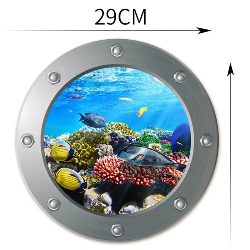 Креативные яркие животные Подводные наклейки на окна новый и качественный