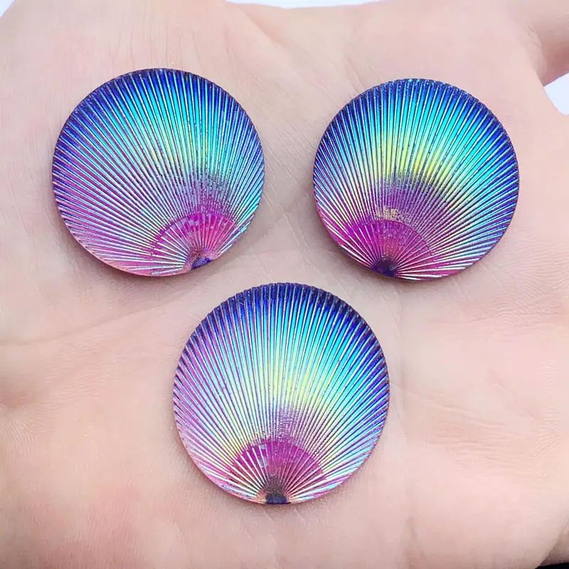 Стразы из смолы в форме ракушки с большими круглыми и сердцами плоские кристаллы