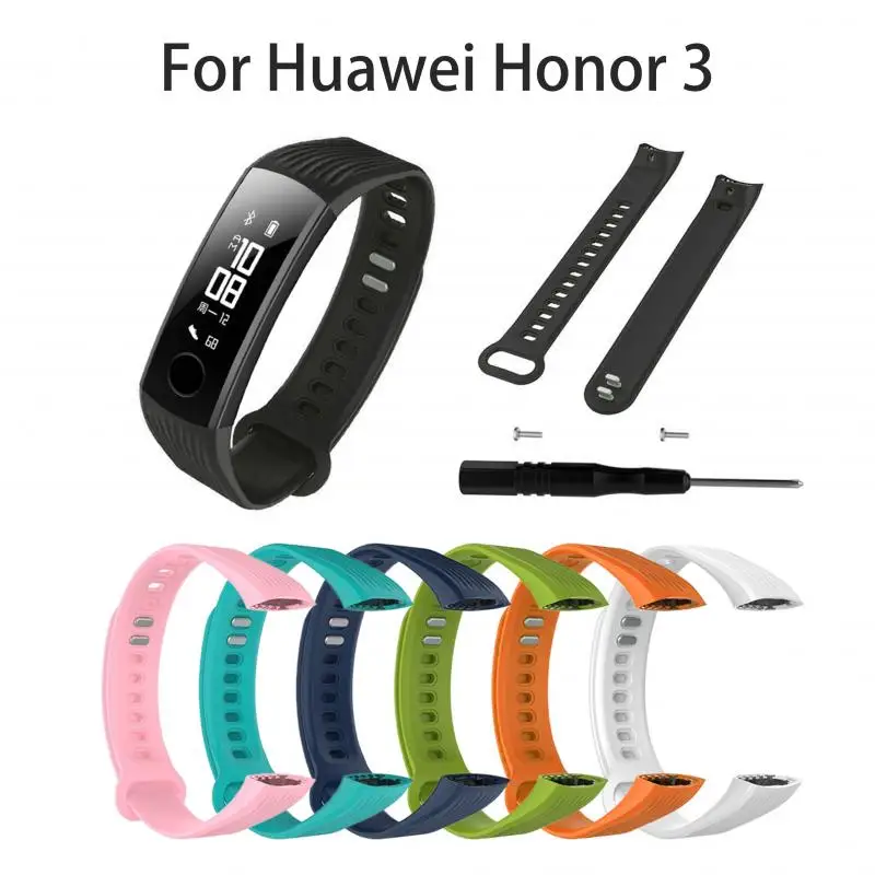 

Силиконовый браслет для Huawei Honor 3, сменный спортивный ремешок для смарт-часов Huawei Honor 3