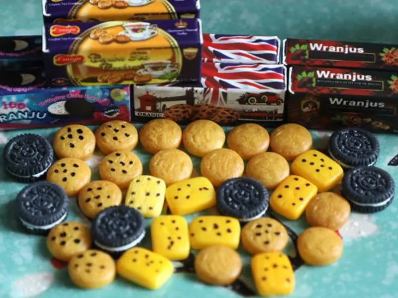 Кукольный домик миниатюрная еда супермаркет мини-печенье с упаковочной моделью