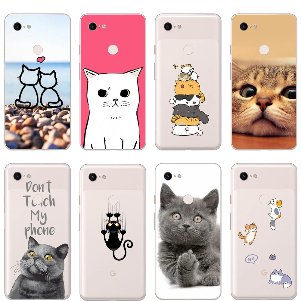 Ciciber милое животное кошка Soft TPU чехол s для Google Pixel 3 2 XL телефона Силиконовая задняя