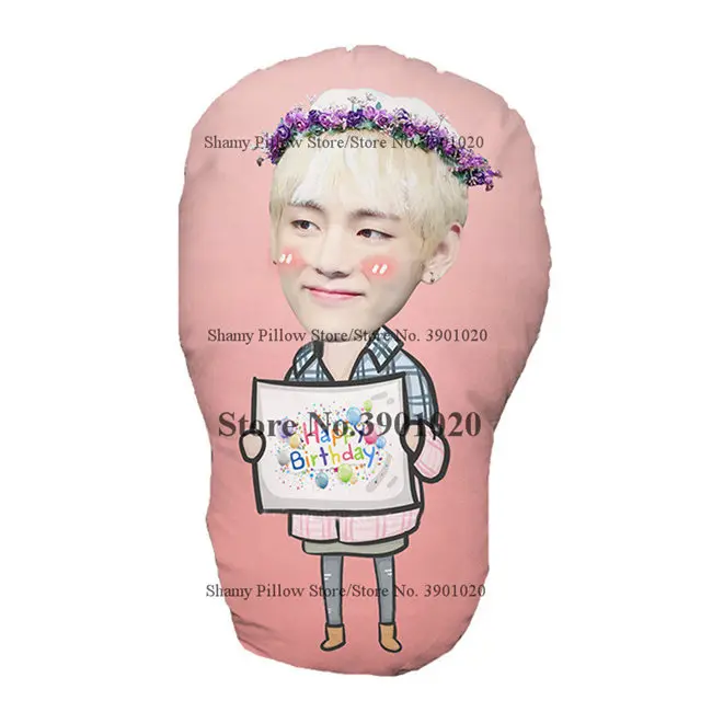 v Bangtan мальчики Kpop GOT7 подушку на заказ Jungkook Джексон мягкая подушка внутри - Цвет: v