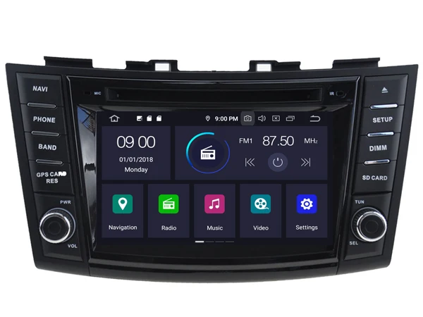 RUISO 4g + 64g 8-Core dvd-плеер для автомобиля Android 9 0 SUZUKI SWIFT 2012 автомобильный