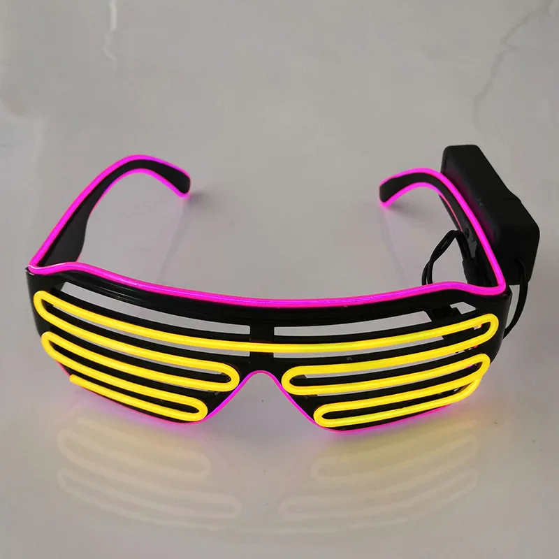

LED Luminous Glasses Halloween Glowing Neon Christmas Party Bril Flashing Light Glow Sunglasses Glass Festival Supplies Costumes