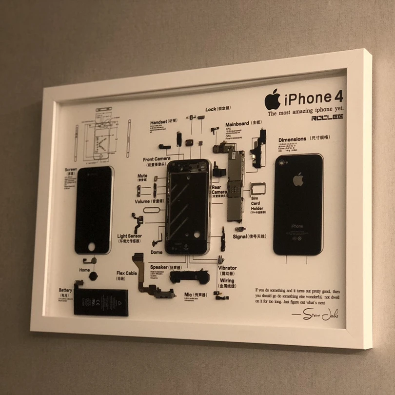 mobile phone accessories disassembly photo frame for iphone parts a3a4 collection display frame christmas gift free global shipping