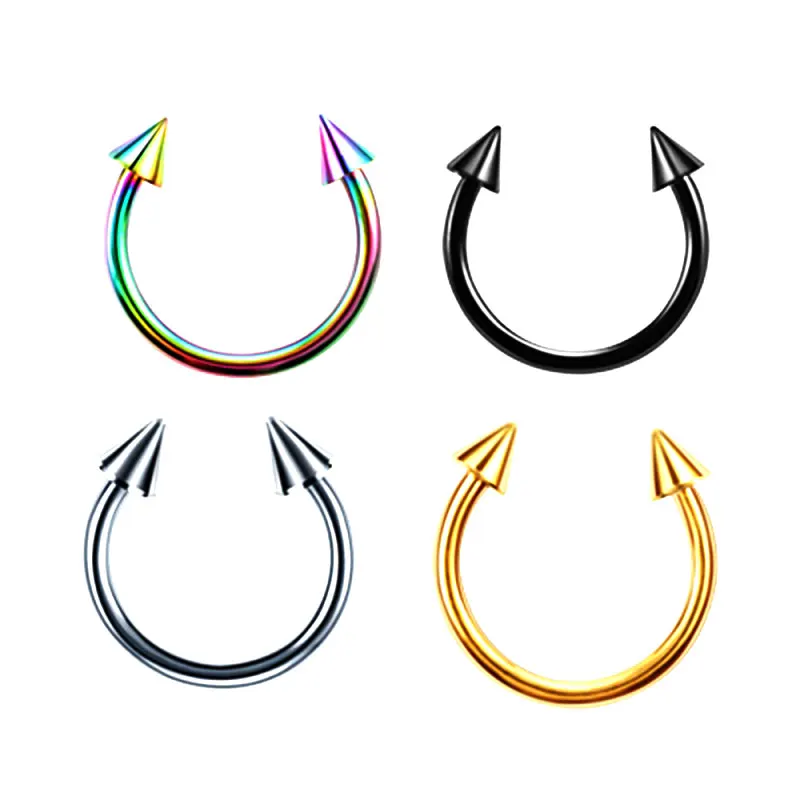 

Stainless Steel Nose Ring Nose Nails 4 Sets of Hot Nose Piercing For Women Girl Fashion BodyJewelry Gift Nose Studs Rings