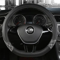 d shape steering wheel cover leather carbon fibre for vw golf 7 2015 polo jatta suzuki swift 2018 2019 nissan rogue 2017 2018