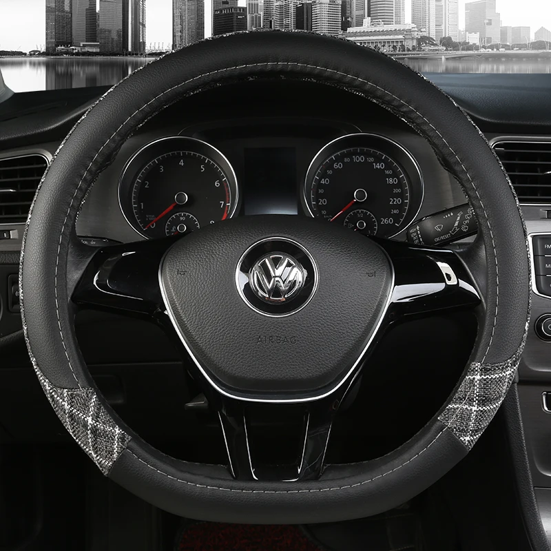 Чехол на руль из углеродного волокна для VW GOLF 7 2015 POLO JATTA Suzuki Swift 2018 2019 Nissan Rogue 2017