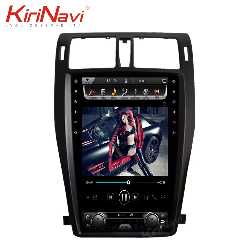 Вертикальный экран KiriNavi в стиле Tesla 13 6 ''Android 8 0 автомобильное радио GPS