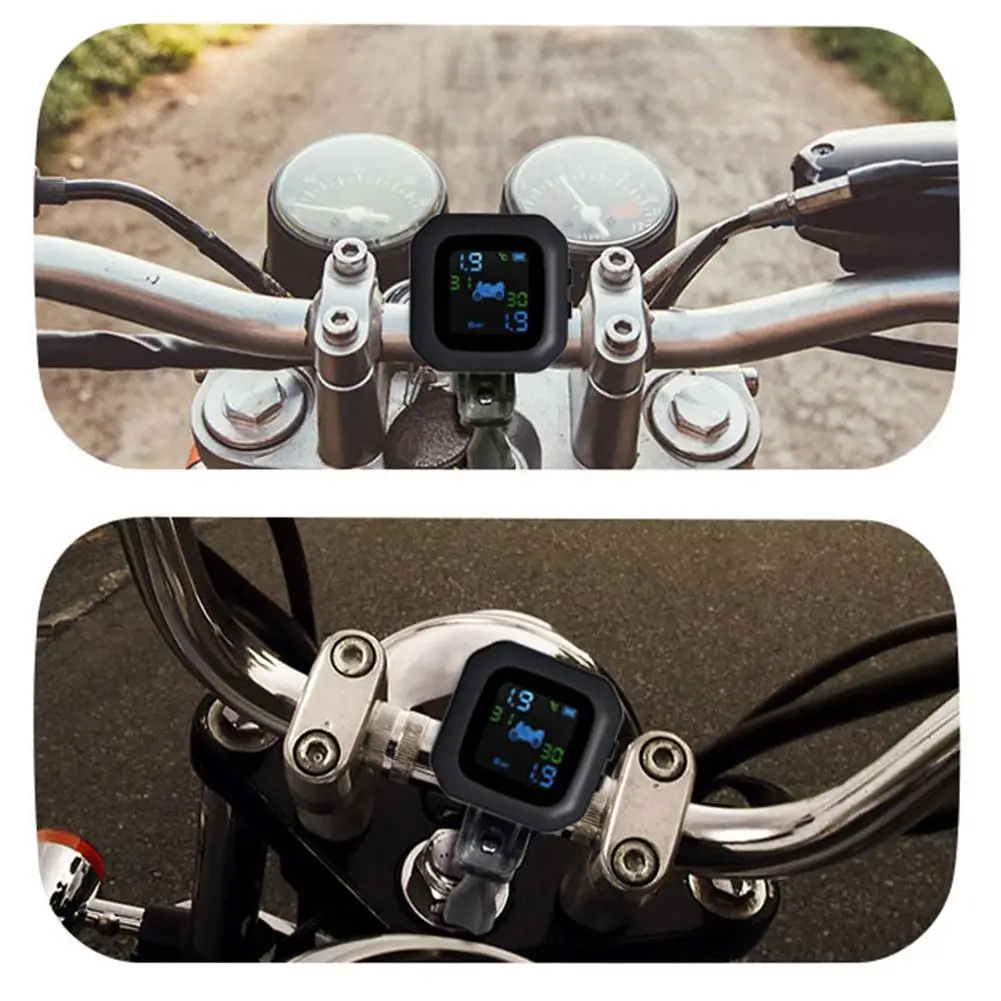 TPMS автомобильная система сигнализации давления в шинах дисплей интеллектуальное Предупреждение температуры мотоцикла система контроля давления в шинах