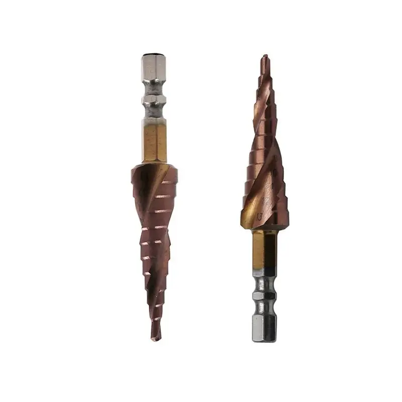 

Hex Handle Cobalt Steel Step Drill Bit 4-20mm M35 Wood Metal Hole Opener Countersunk Drill Double-Edged Pagoda Drilling Tool