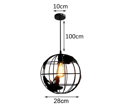 Black Dia 28cm Подвесные светильники черный белый абажур для кухни бар столовая Ресторан кофейня украшение дома подвесной светильник - Цвет корпуса: Black Dia 28cm