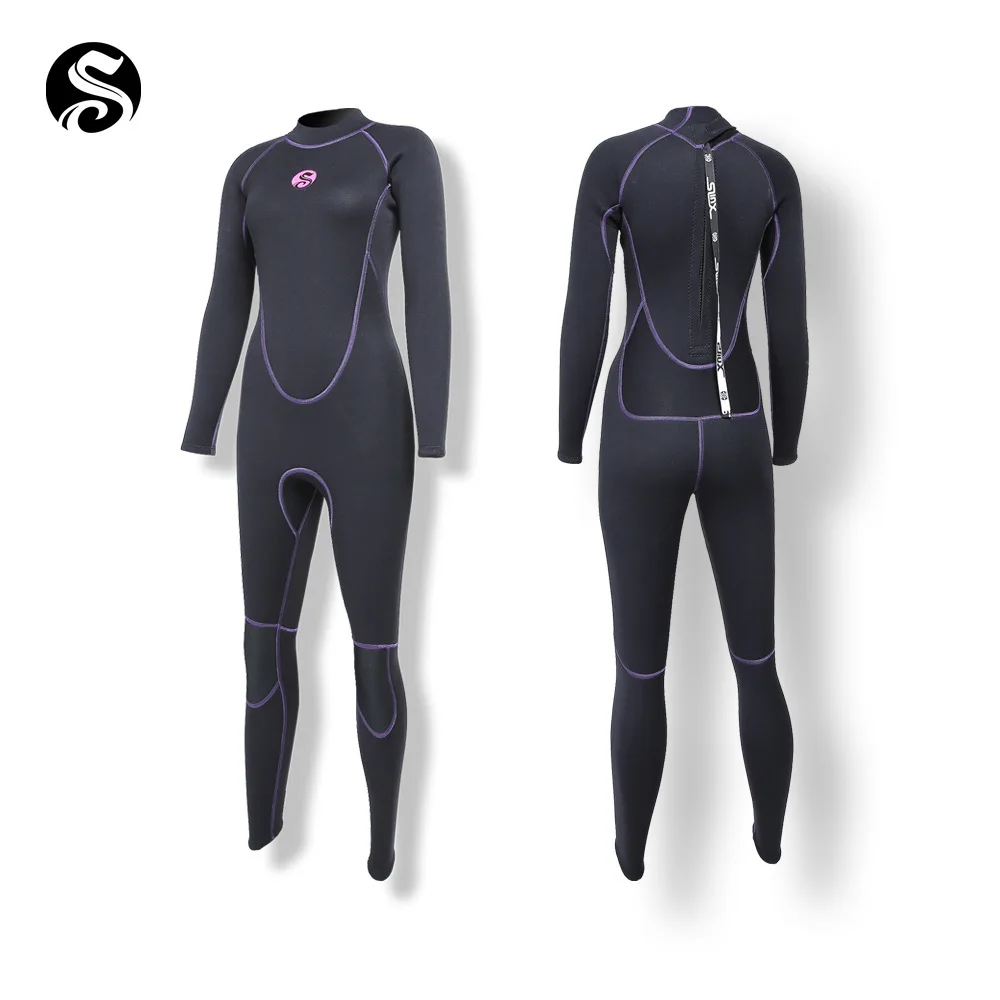 SLINX 3mm Neoprene Women Full Body Wetsuits Scuba Diving Surfing Snorkeling Spearfishing Swimsuit Sunscreen Keep Warm