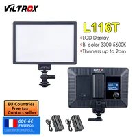 viltrox l116t led camera light studio photo video with battery and ac power cable dimmable bi color panel photography lighting