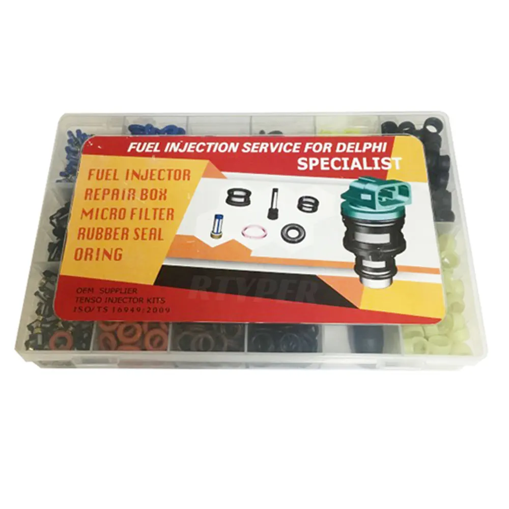 1 Box Fuel Injector Repair Kits Micro Filter Oring Plastic Parts For Universal Delphi топливный инжектор Gmc Astra Fiat Punto |