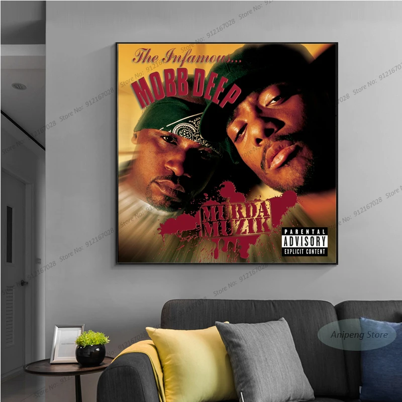 A260 Плакатные печати Mobb Deep The Infamous Искусство Музыкальный альбом Звезды Живопись маслом Картина на холсте для стен Гостиная Декор для дома.