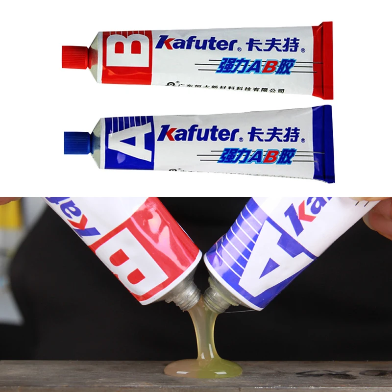 Водостойкий прочный клей Kafuter 70 г AB акрилатной структуры для стекла металла