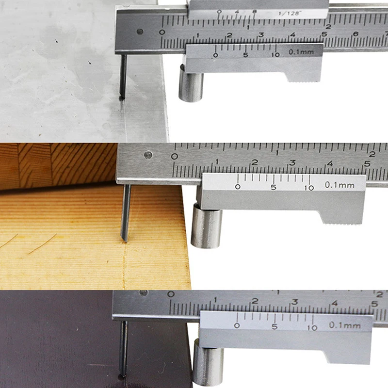 0-200mm Marking Vernier Caliper Scriber Gauging Ruler Measuring Instrument Tool