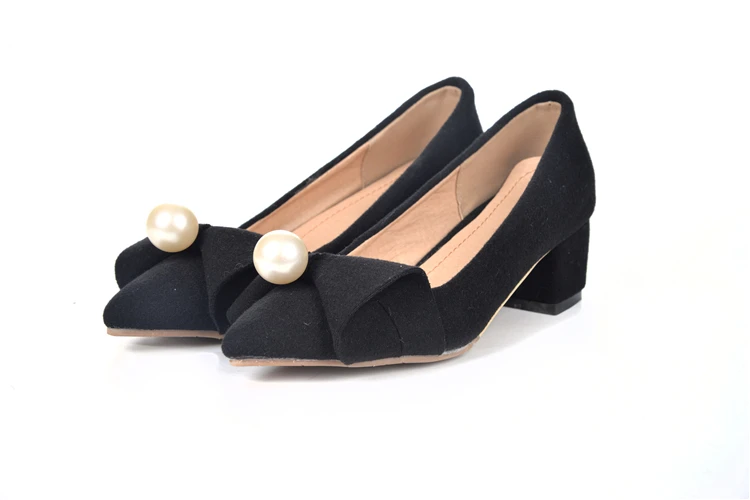 

Big SizePointed thick heel shoes ladies high heels women shoes woman pumps