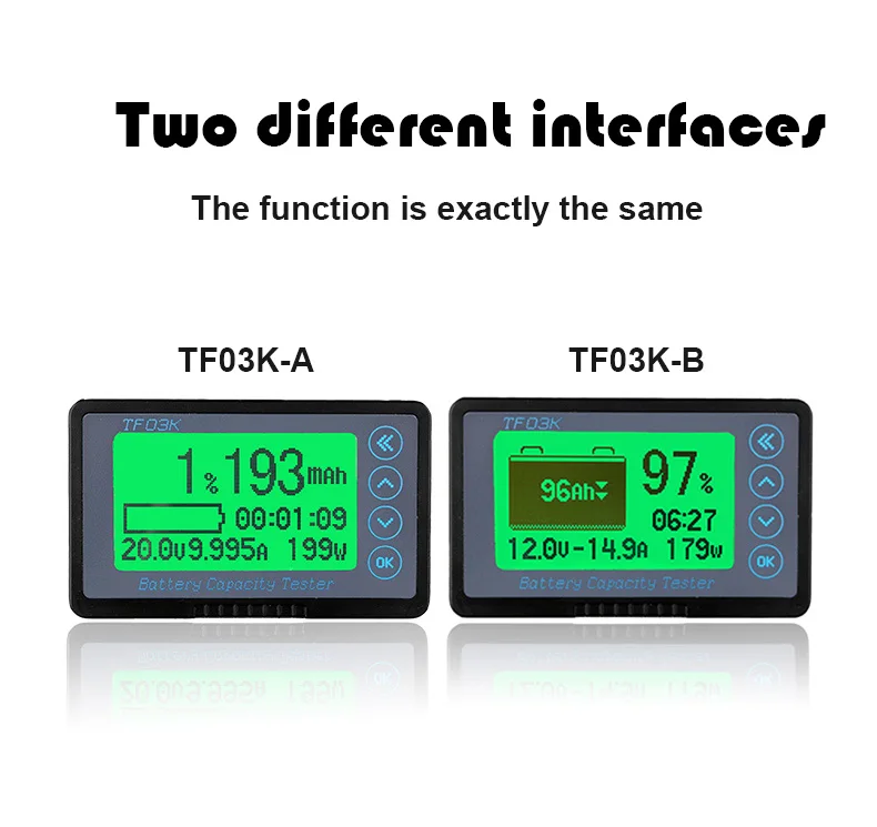 Тестер емкости аккумулятора TF03K тестер напряжения и кулона счетчик тока 50 а/100 А/350