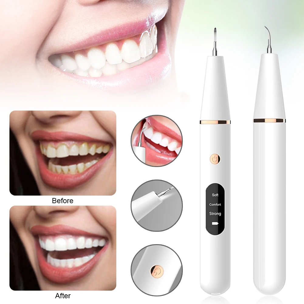 

Home Ultrasonic Calculus Remover Dental Scaling Electric Portable Scaler Sonic Smoke Stain Tartar Plaque Teeth White Support CSV