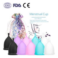 2pcs feminine hygiene menstrual cup medical grade silicone period cup copa menstrual de silicone medical reusable menstrual cup