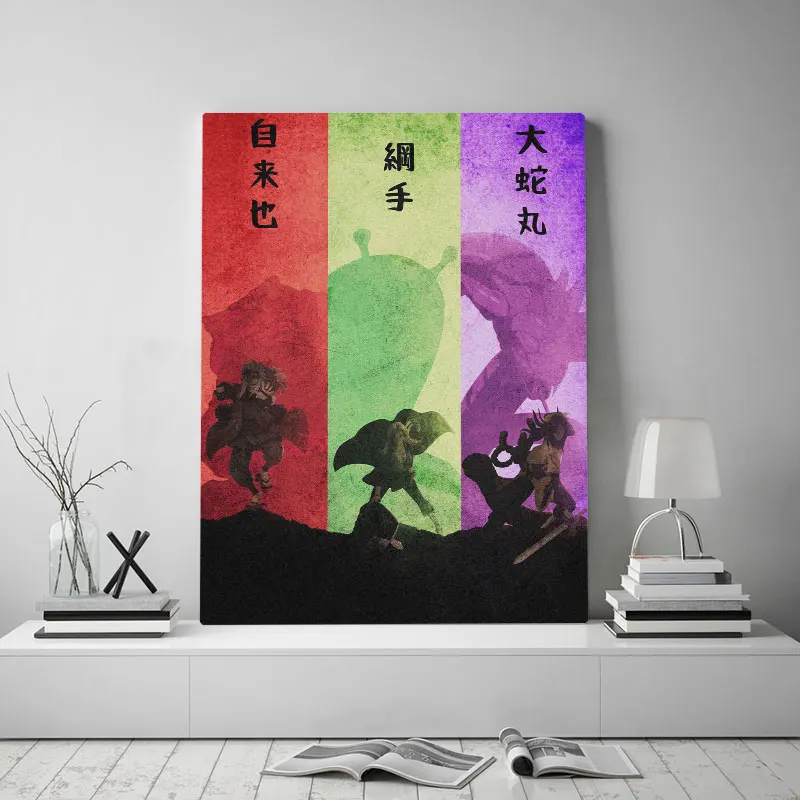 Постер Jiraya Tsunade Orochimaru холст настенное украшение принты для гостиной детской