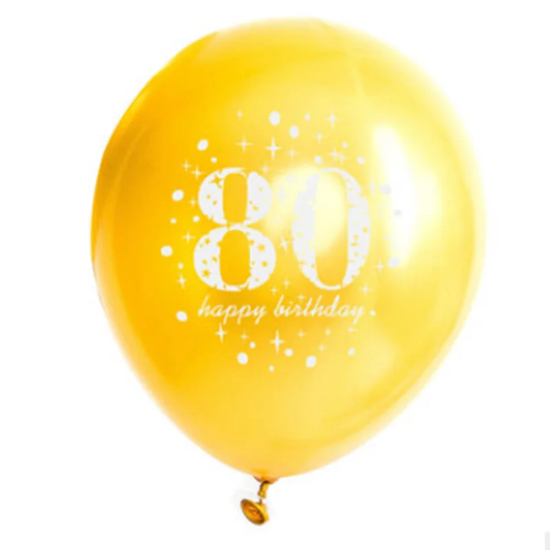 Gold 80 Birthday 21 30 40 50 лет воздушные шары на день рождения Гелиевый шар украшение на день рождения взрослый прозрачный воздушный шар латексный шар P1XZ629 - Цвет: Gold 80 Birthday