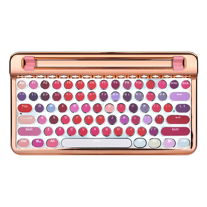 

Bluetooth Wireless Mechanical Keyboard Retro Creative Mobile Phone Lipstick Girl Heart Typewriter Girl Cute