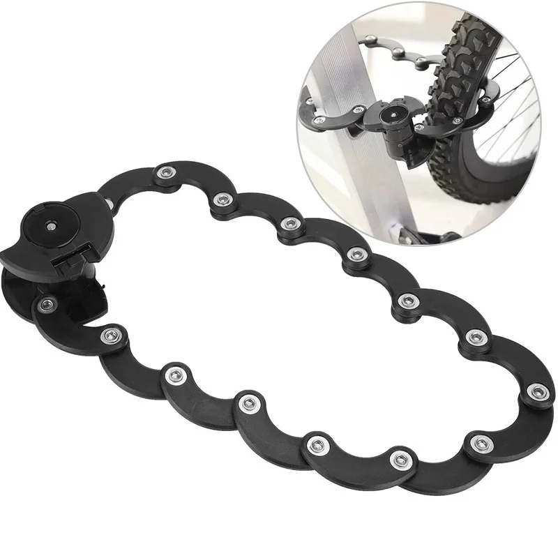 Anti Theft Hamburger Shaped Mountain Bike Lock Bicycle Security Folding Chain cerradura inteligente High Quality | Спорт и