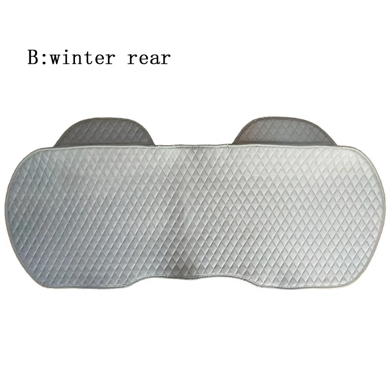B winter grey rear Не перемещается ткань чехол для сиденья автомобиля стекающаяся ткань/льняная подушка дышащий протектор коврик авто аксессуары универсальный размер - Название цвета: B winter grey rear