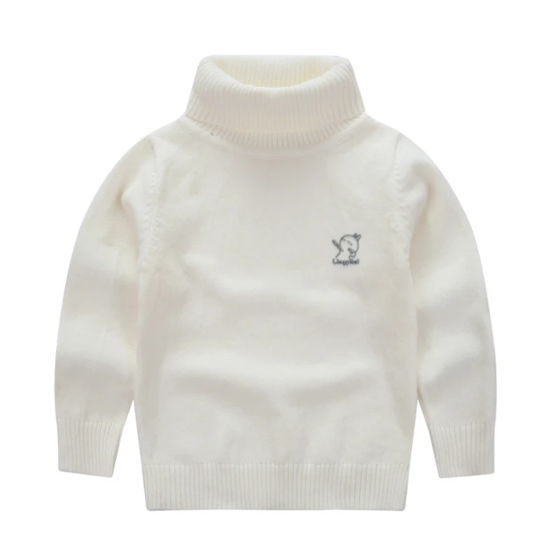 Детские свитера весна-Зима 2019 Новый Повседневный свитер с высоким воротником для