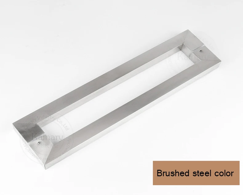 Матовая квадратная ручка из нержавеющей стали и стекла для офисной двери с