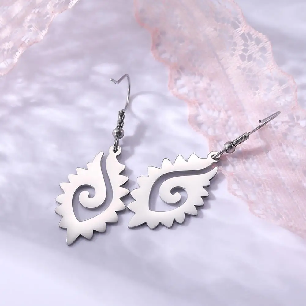 Винтажные висячие серьги Myshape из филигранной нержавеющей стали серебристые