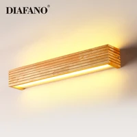 nordic led solid wood wall lamp bedroom bedside living room wall lighting modern simplicity study lamps wood wall light fixtures