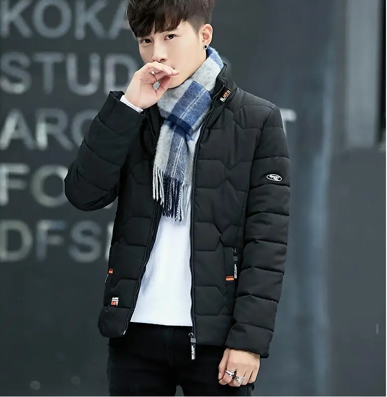 Men Warm Coat Men's Thicken Warm Cotton Padded Parkas Youth Jacket Men's Wear Coat  Youth Warm Clothing