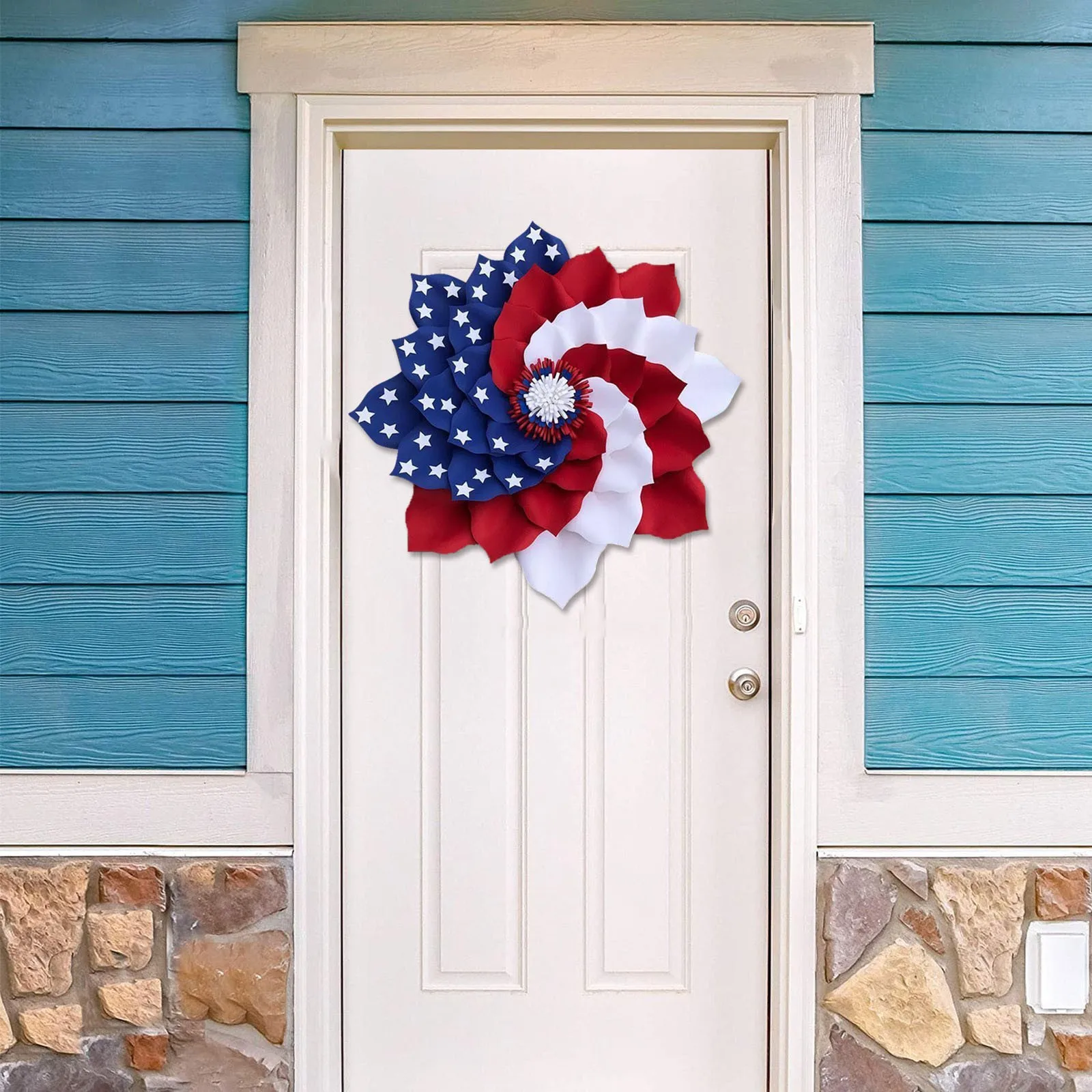 

Patriotic wreath for Front Door, Fourth of Julys Wreath And Veterans Day Decor Free Shipping Dropshiping