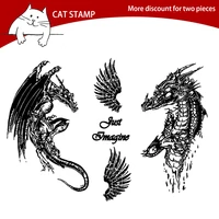 dragon wings transparent clear stamps for scrapbooking card making photo album silicone stamp diy decorative crafts