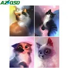 AZQSD кошка краска по номерам для детей окраска по номерам животных уникальный подарок для детей Картина маслом для дома Diy настенная живопись