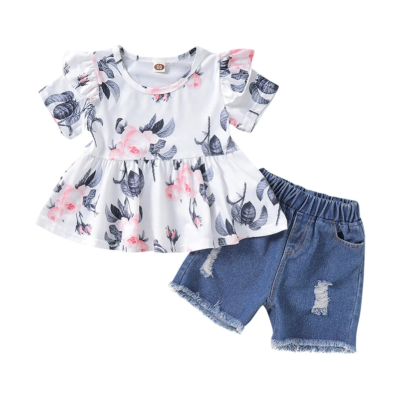 Летняя юбка пачка одежда Комплекты из 2 предметов комплекты детской одежды для