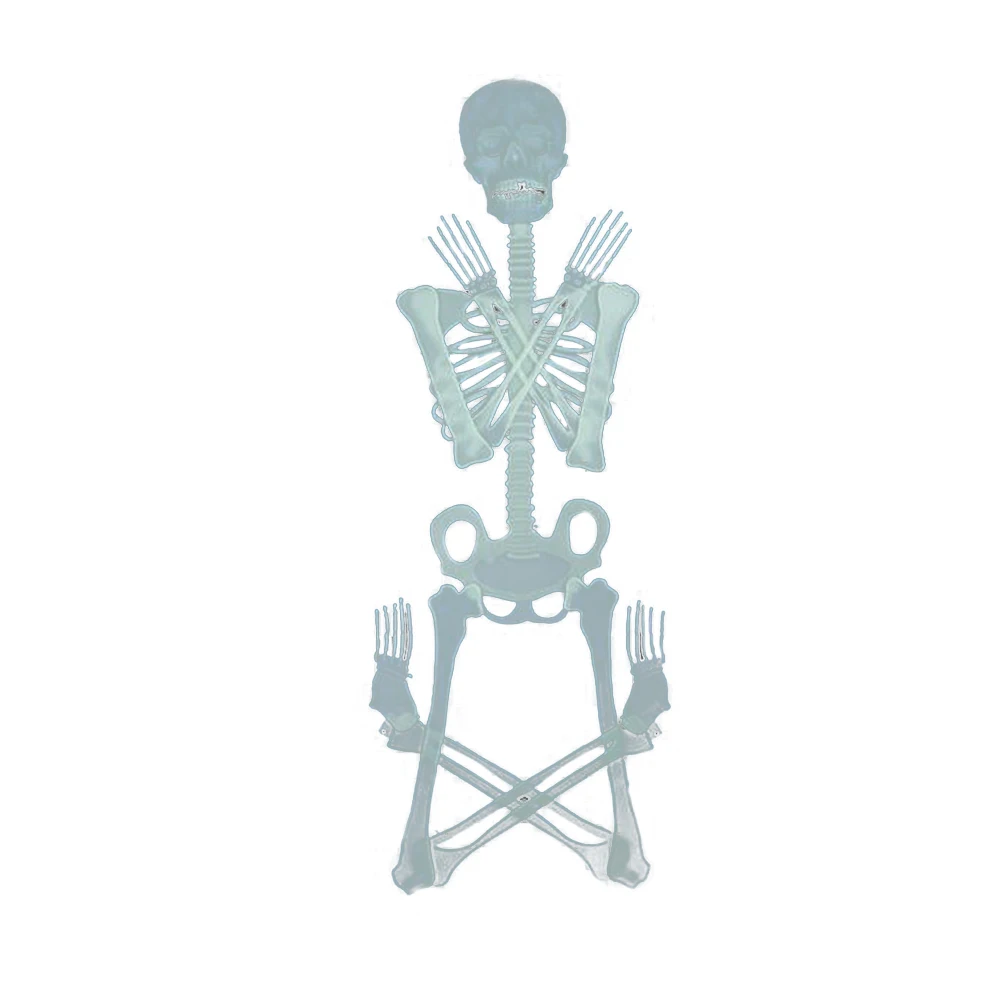 

Horror Luminous Movable Skull Skeleton Scary Party Club Props Halloween Decor