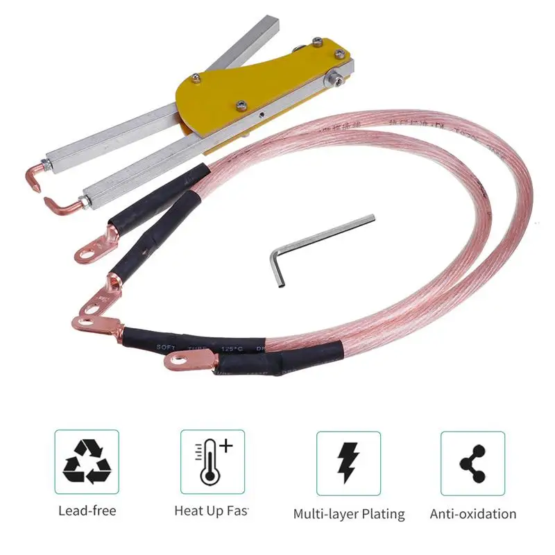 

Spot Welder Plier Adjustable Spot Welding Machine Pressure Epoxy Board Welder Pen Butt Soldering Tong for 1+1 Mm Steel Plate