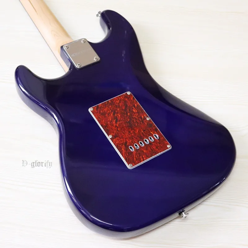

6 string purple high gloss finish full basswood body ST electric guitar 39 inch electric guitar