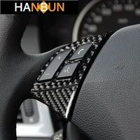 carbon fiber steering wheel buttons frame decoration cover trim for bmw 5 series e60 520 525 2005 2010 car interior accessories