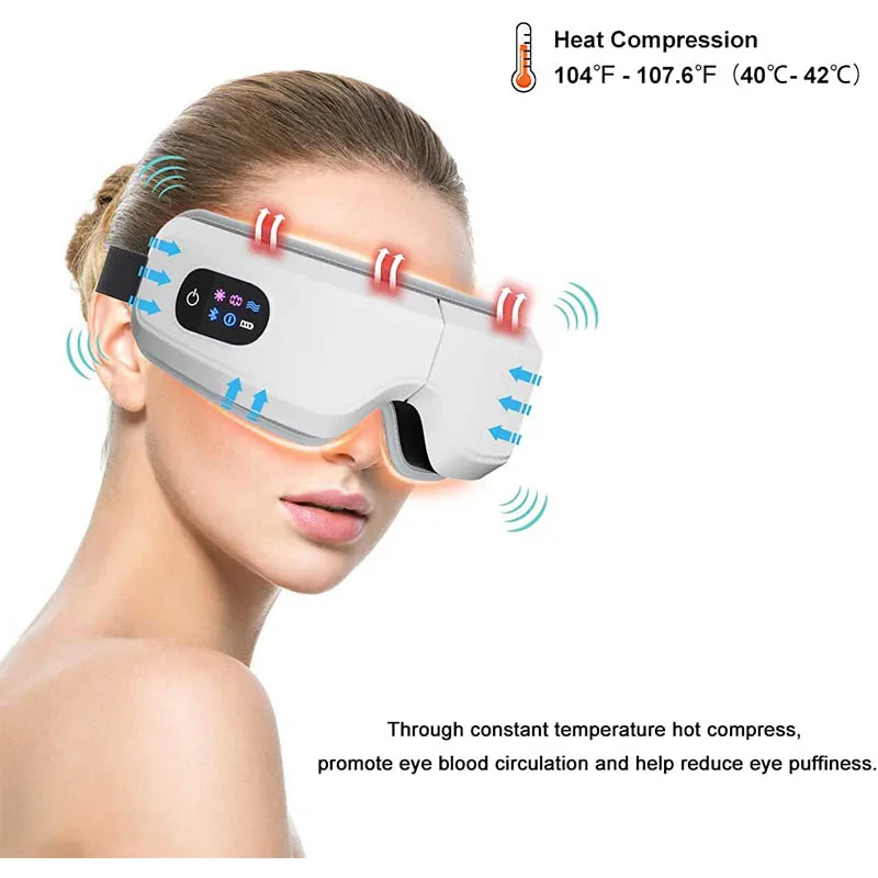 買取 目加熱リリーフ眼精疲労ドライアイと睡眠を改善振動bluetooth音楽usb充電式ポータブル