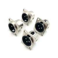 10 x xlr male chassis panel mount socket 3 pin audio studio connector